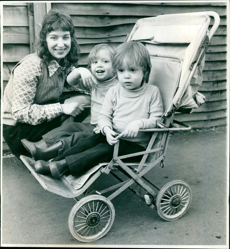 Mother with children. - Vintage Photograph
