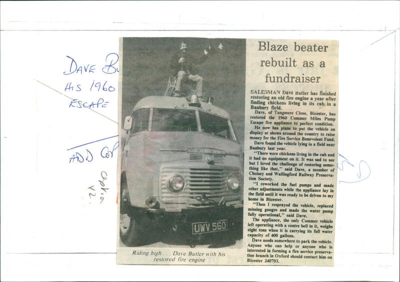 Dave Butler - Vintage Photograph