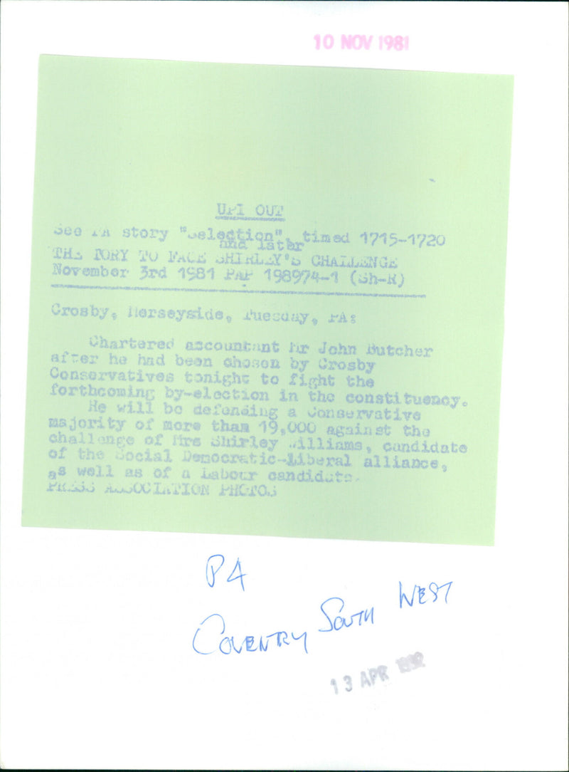 John Butcher - Vintage Photograph