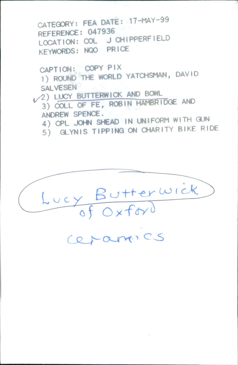 Lucy Butterwick - Vintage Photograph