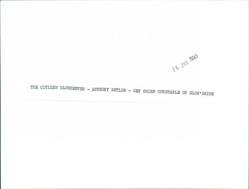 Anthony Butler - Vintage Photograph