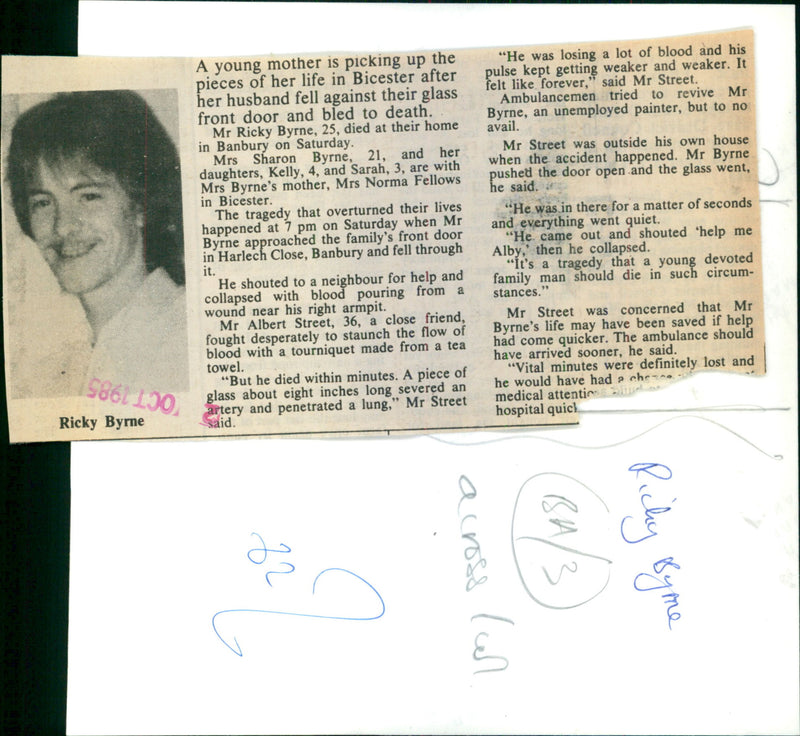 Ricky Byrne - Vintage Photograph