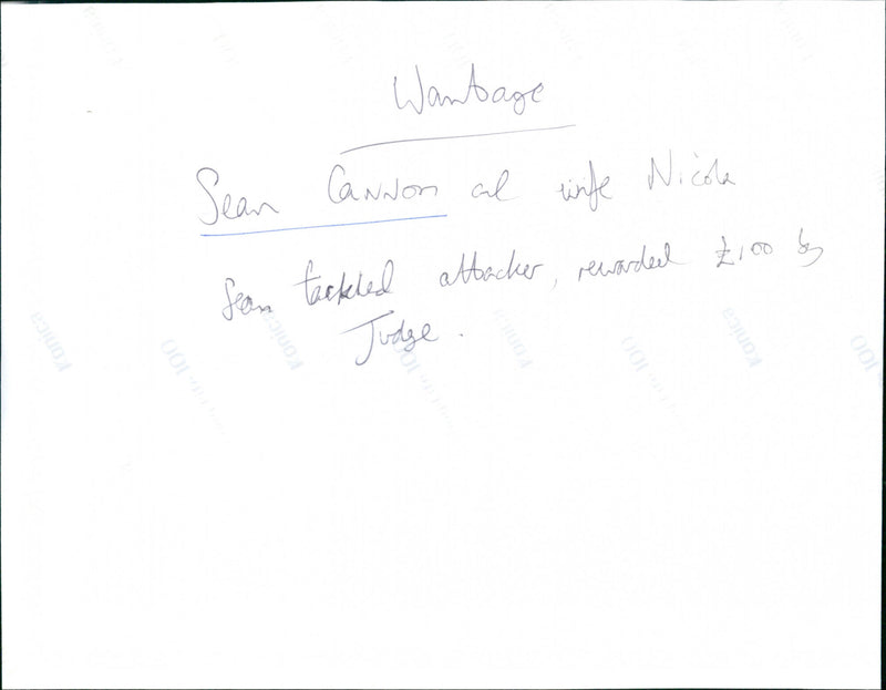 Sean and Nicola Cannon - Vintage Photograph