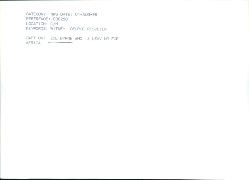 Zoe Byrne - Vintage Photograph