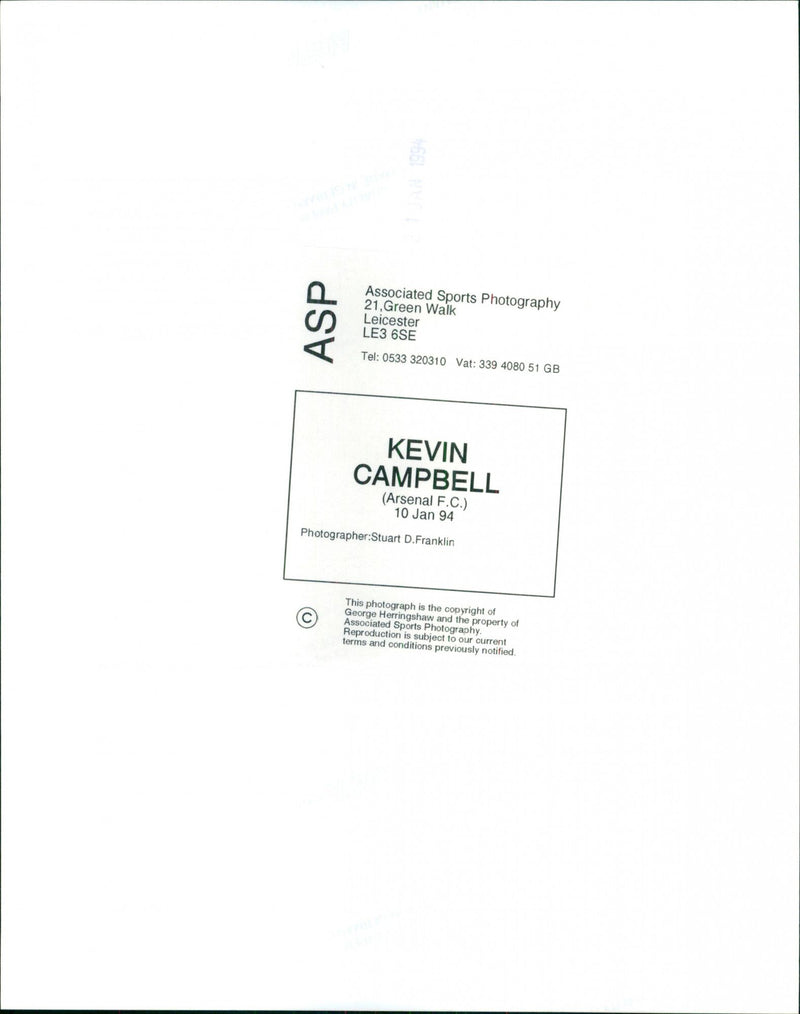 Kevin Campbell - Vintage Photograph