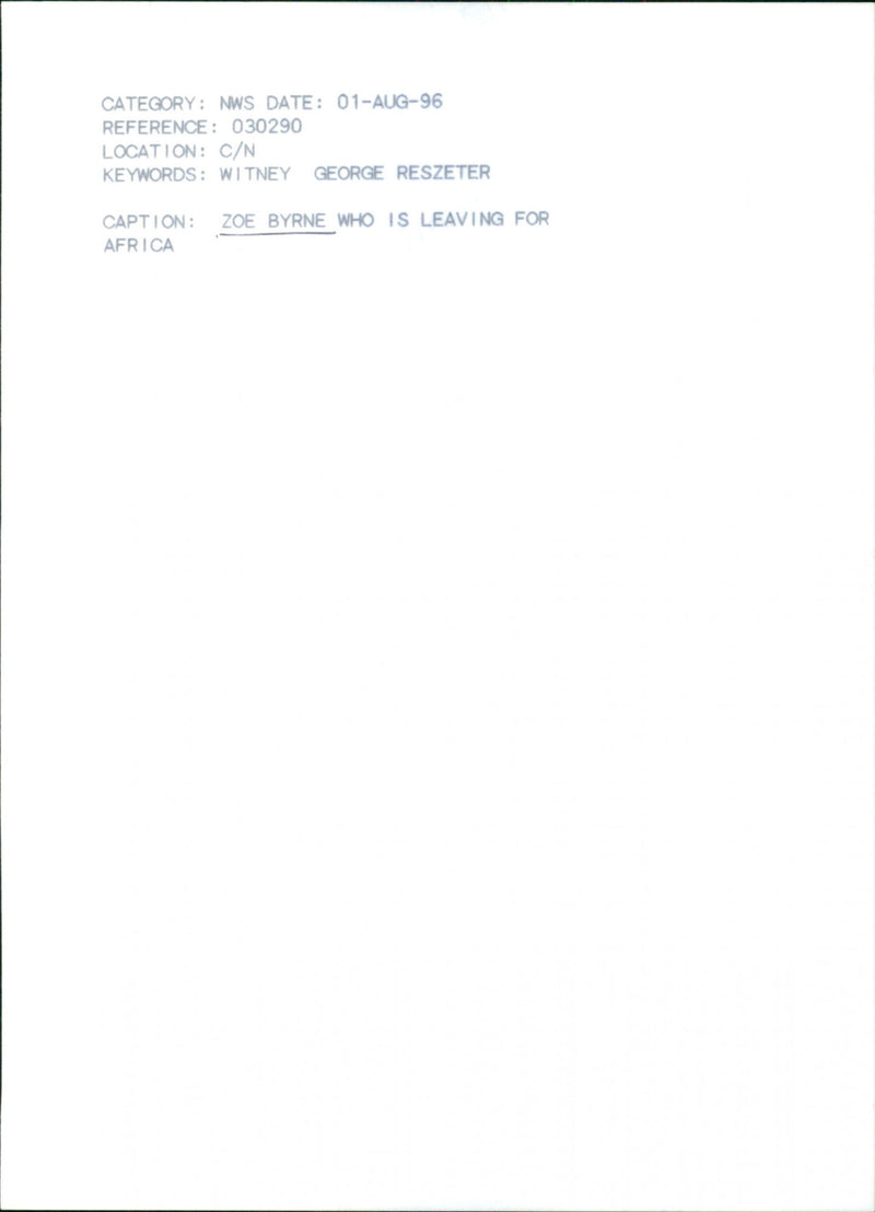 Zoe Byrne - Vintage Photograph