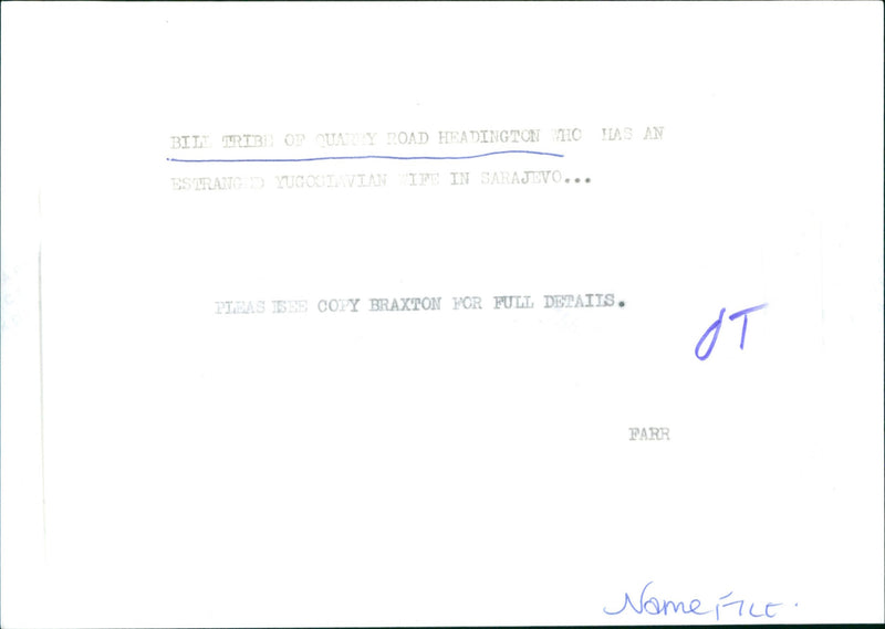 Bill Tribe - Vintage Photograph