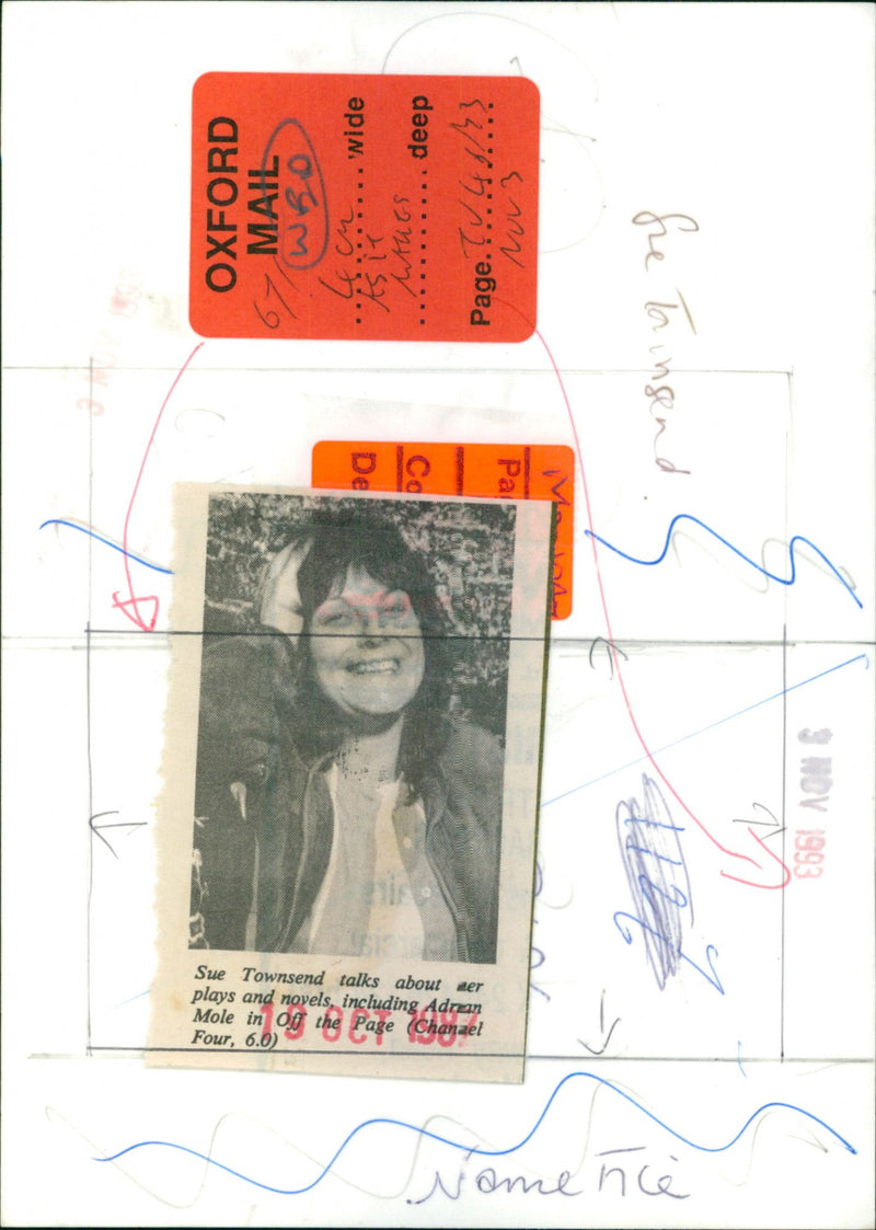 Sue Townsend - Vintage Photograph