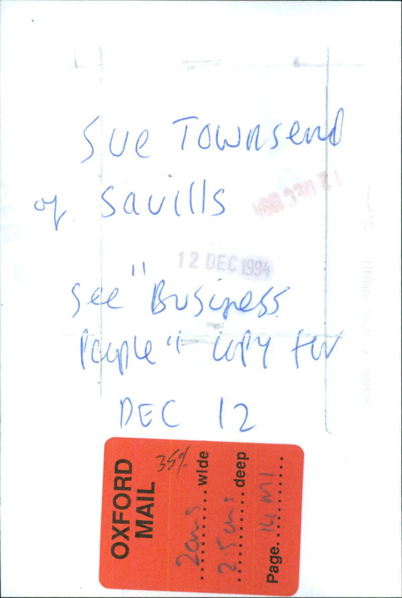 Sue Townsend - Vintage Photograph