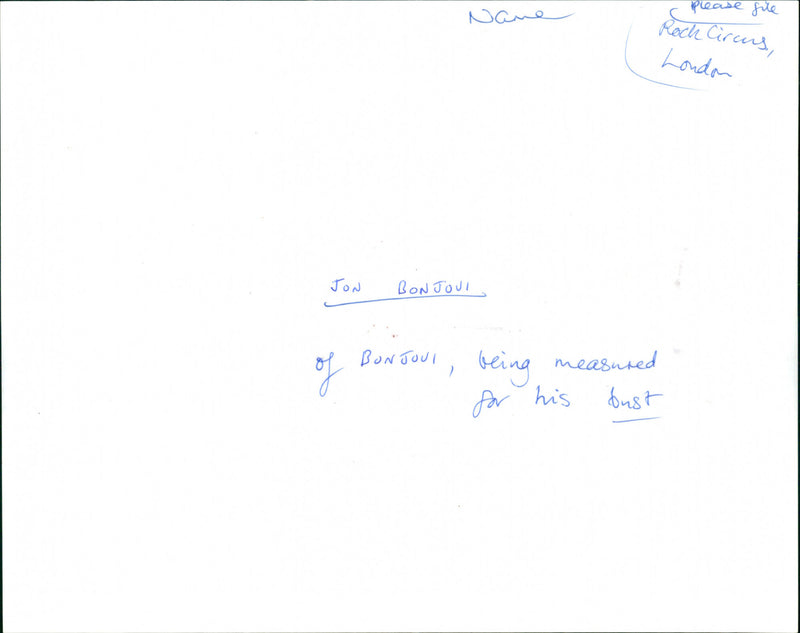 Jon Bonjovi - Vintage Photograph