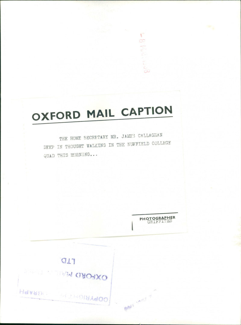 Mr. James Callaghan - Vintage Photograph