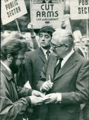 Mr. James Callaghan the prime minister supplies an autograph in Ruskin Hall - Vintage Photograph