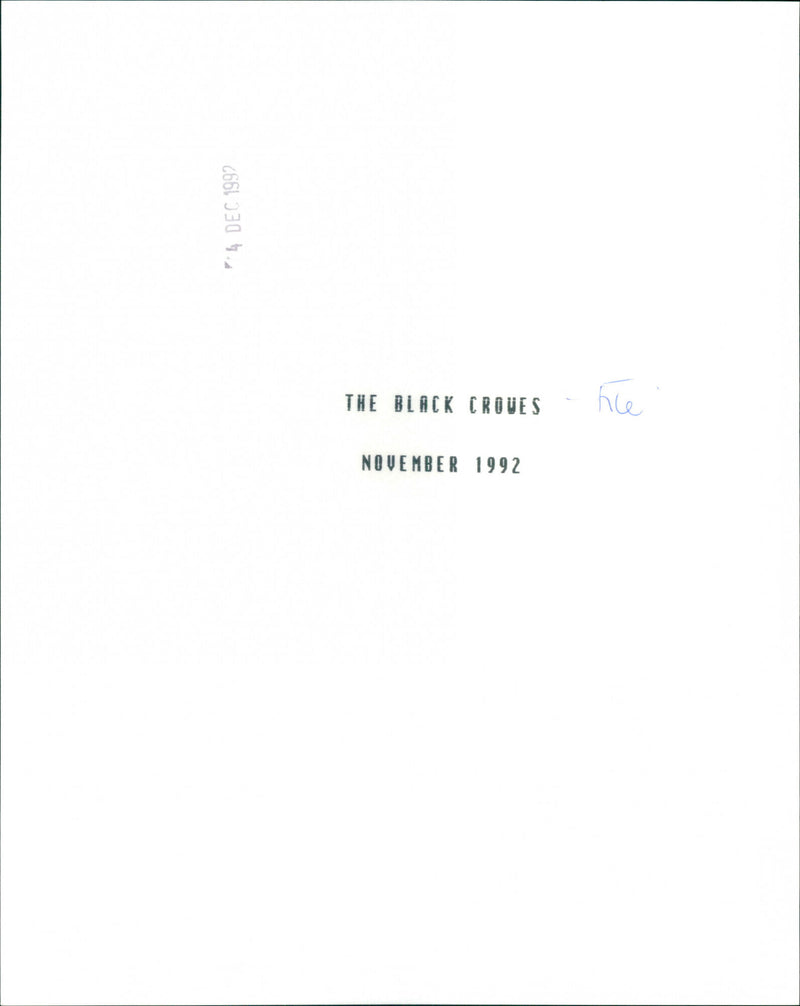 The black crowes - Vintage Photograph