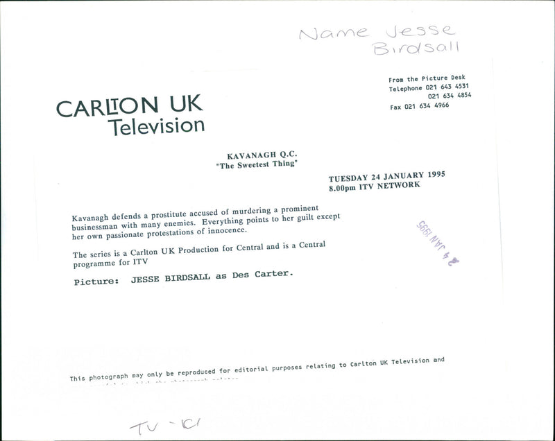 Jesse Birdsall - Vintage Photograph