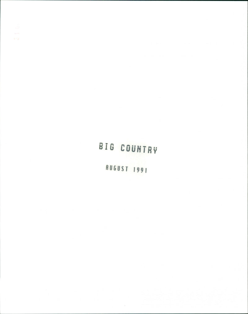 Big Country - Vintage Photograph
