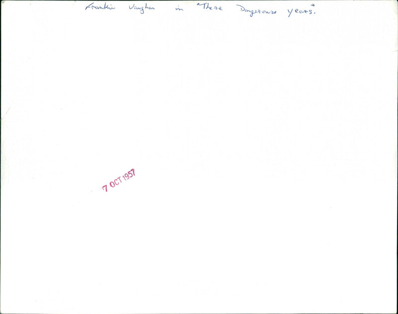 Frankie Vaughan - Vintage Photograph