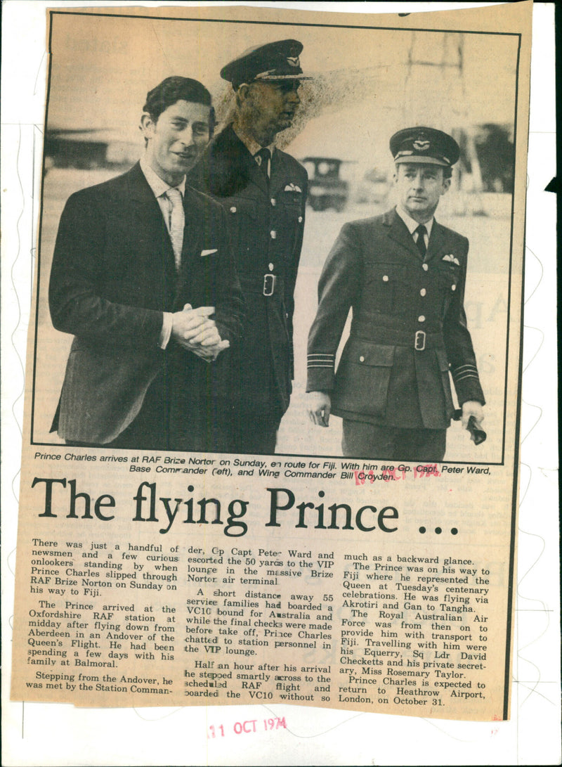 Prince Charles, Peter Ward, Bill Croyden - Vintage Photograph