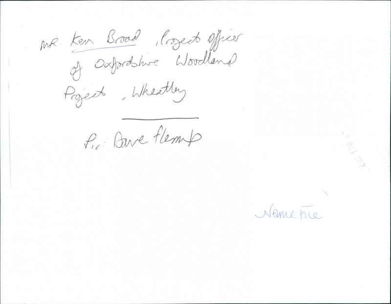 Ken Broad - Vintage Photograph