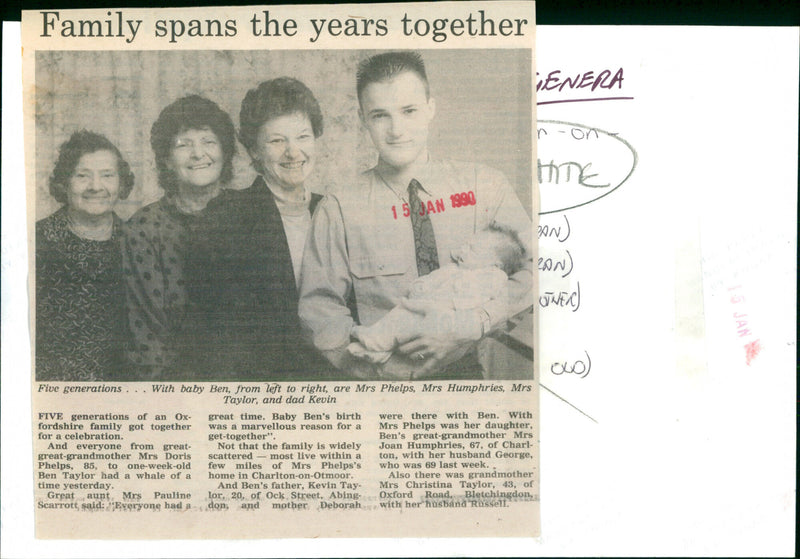 Five generations - Vintage Photograph