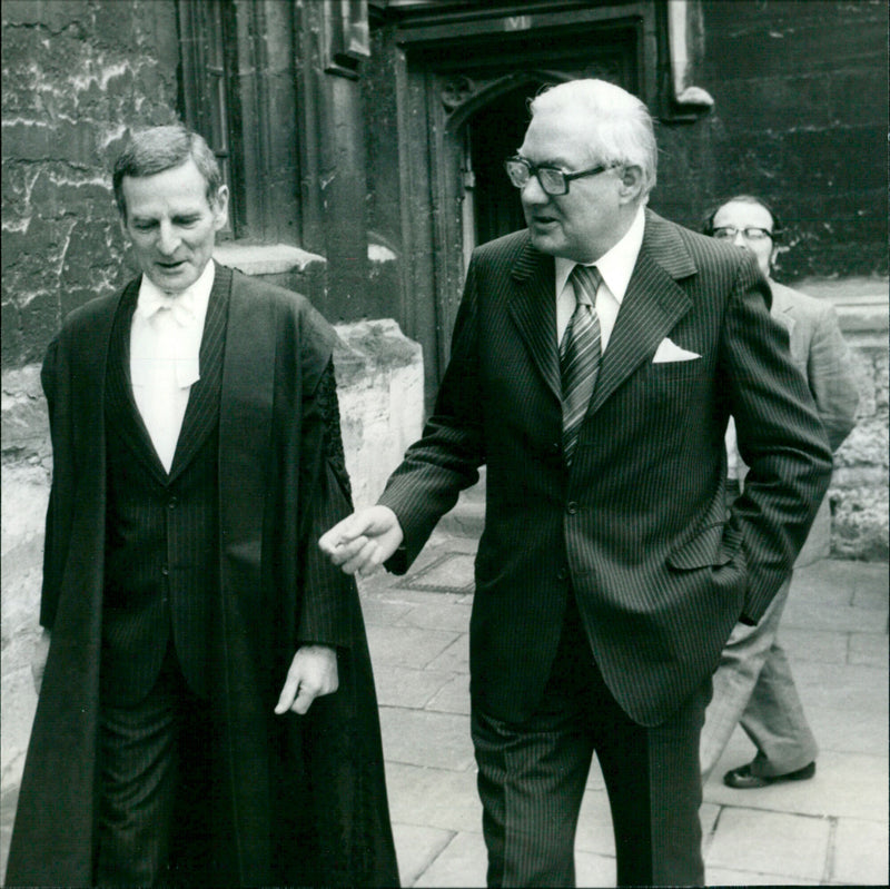 Sir Rex Richards, minister James Callaghan - Vintage Photograph