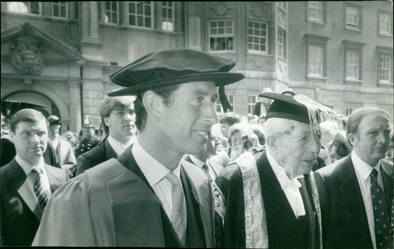 Prince Charles and Harold Macmillian - Vintage Photograph