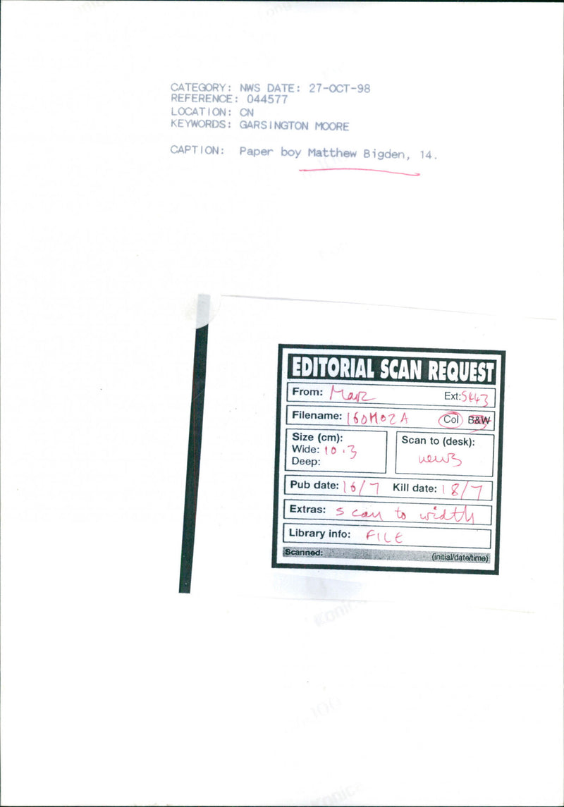 Matthew Bigden - Vintage Photograph