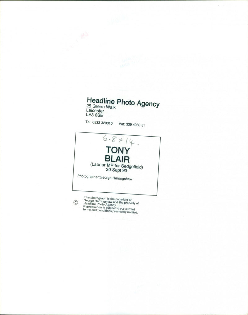 Tony Blair - Vintage Photograph