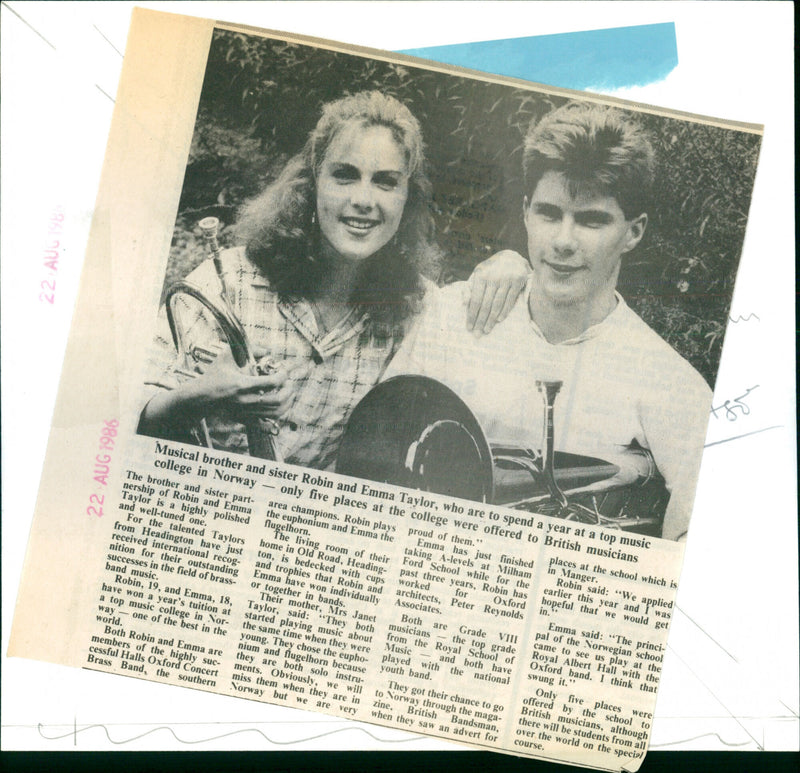 Musical siblings - Vintage Photograph