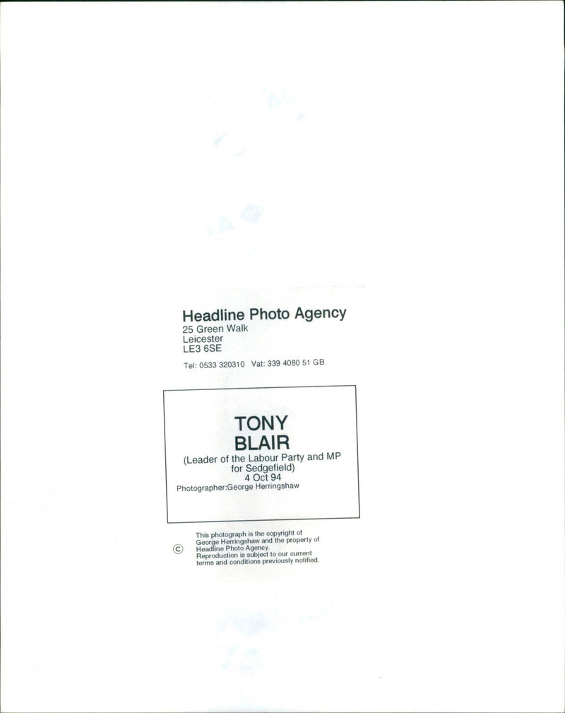 Tony Blair - Vintage Photograph