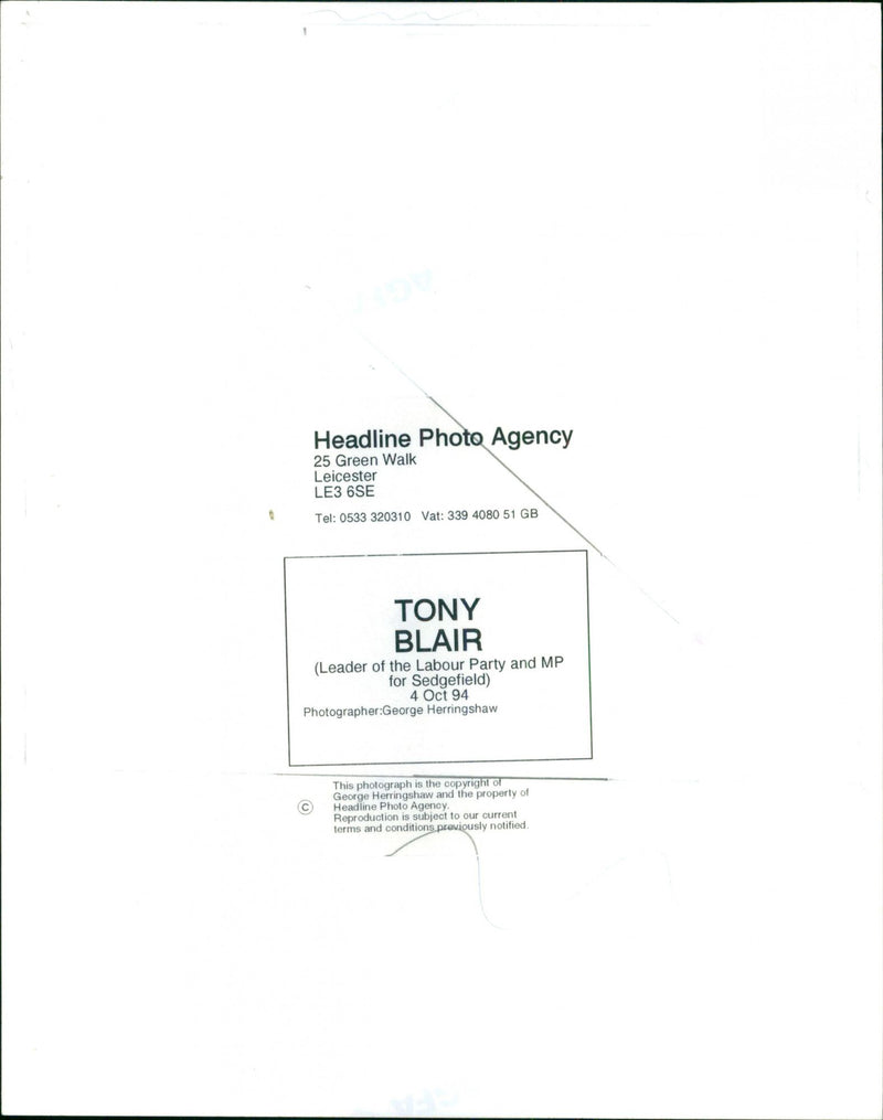 Tony Blair - Vintage Photograph