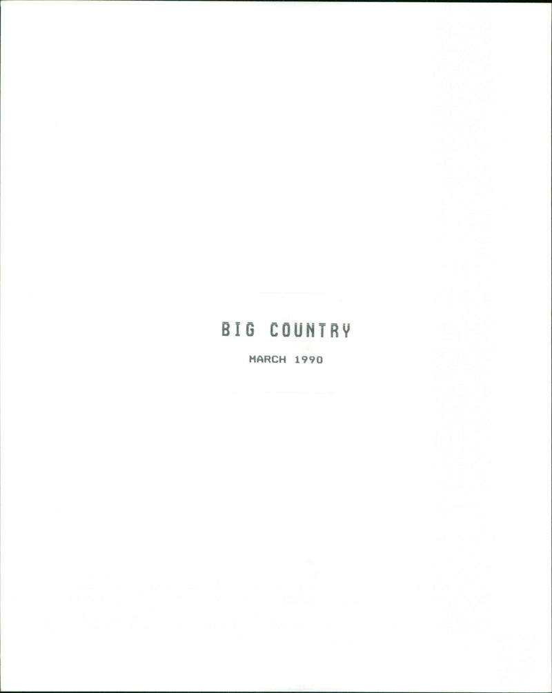 Big Country - Vintage Photograph