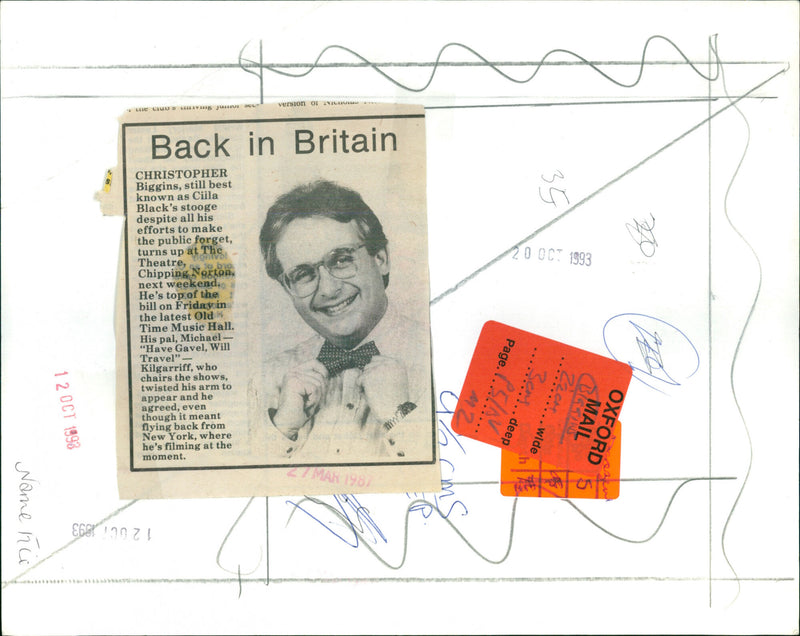 Christopher Biggins - Vintage Photograph