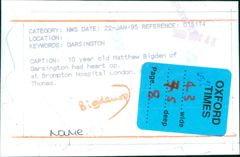 Matthew Bigden - Vintage Photograph