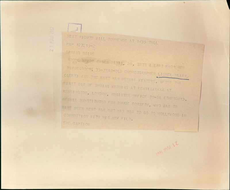 Lionel Blair - Vintage Photograph