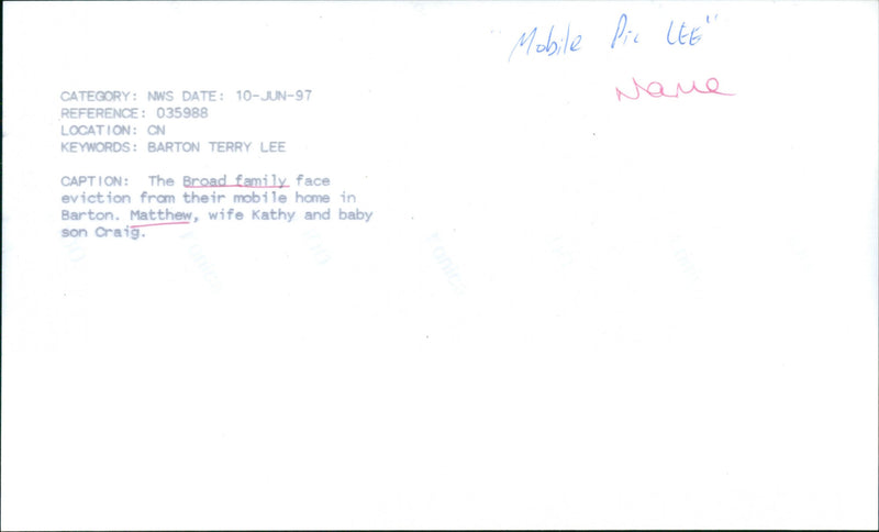 Matthew Broad - Vintage Photograph