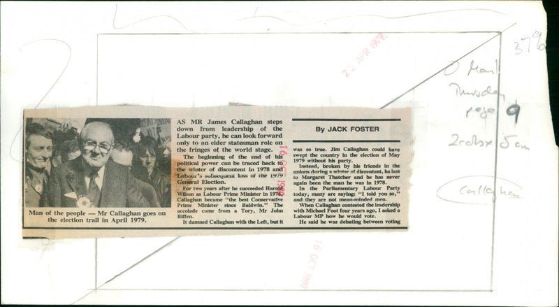 Mr Callaghan Jim - Vintage Photograph