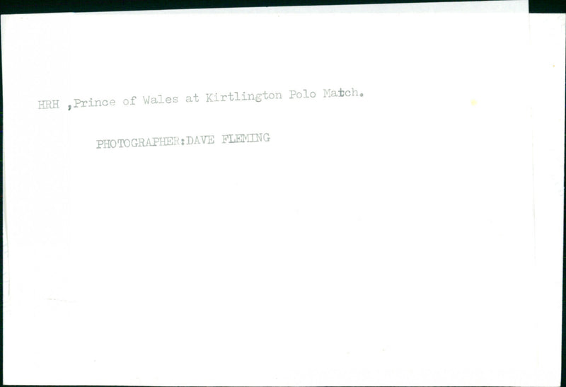 Prince of Wales - Vintage Photograph