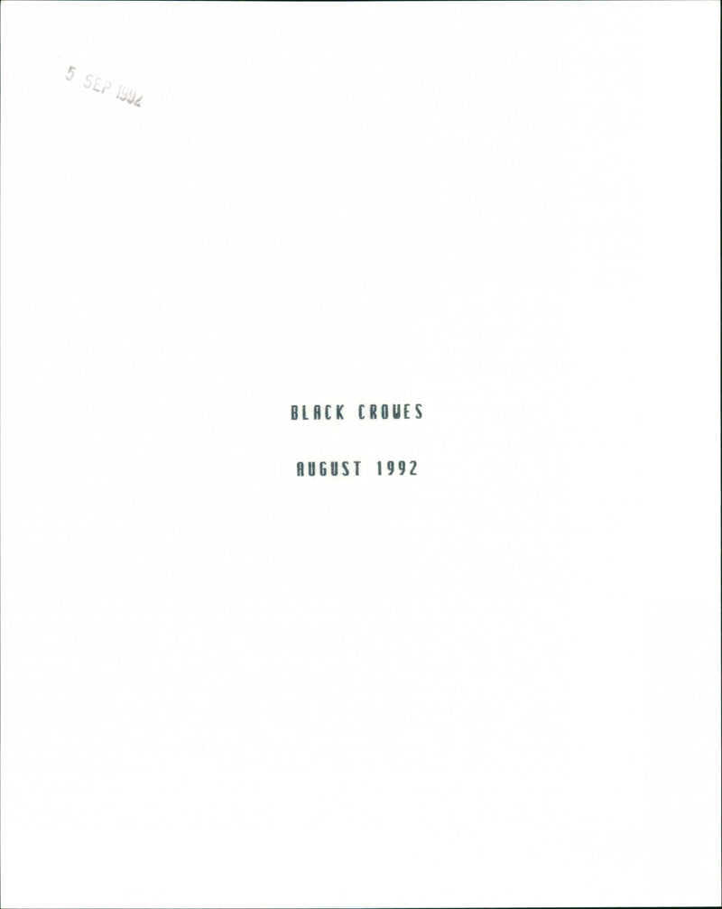 Black Crowes - Vintage Photograph