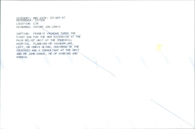 Frankie Vaughan - Vintage Photograph