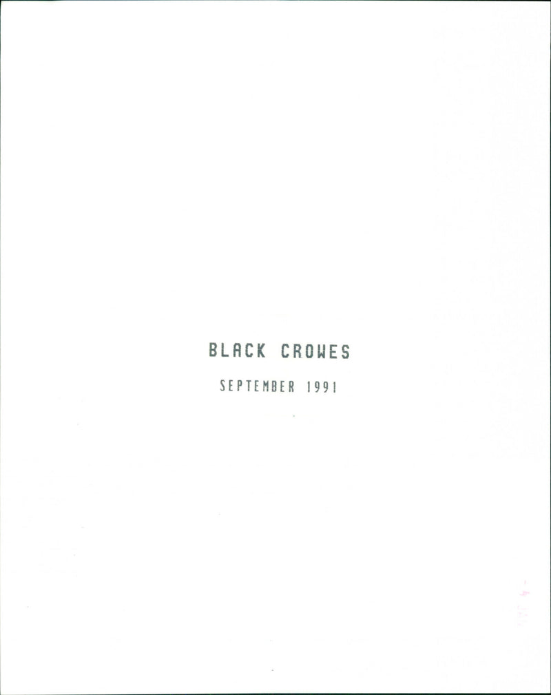 Black Crowes - Vintage Photograph