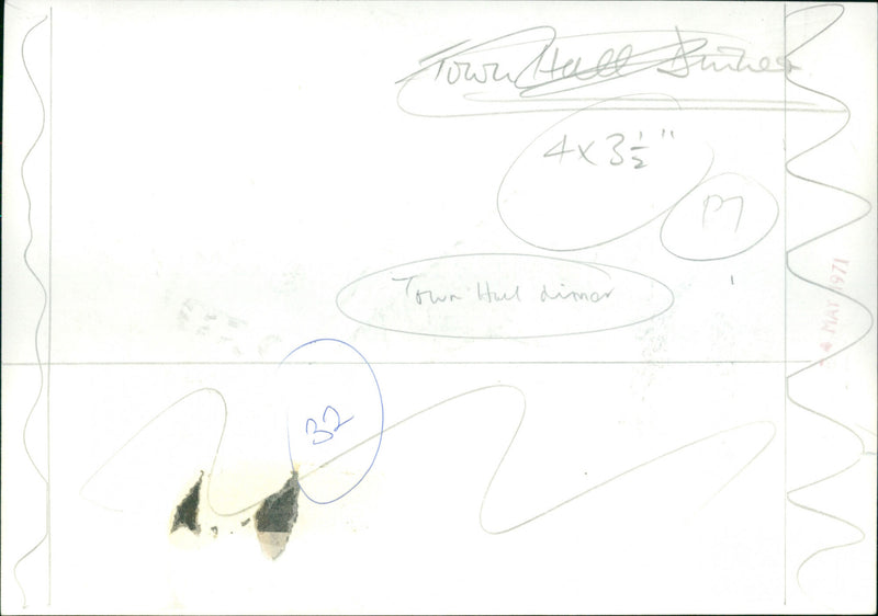 Town hall dinner - Vintage Photograph