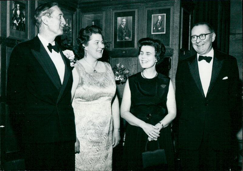 Town hall dinner - Vintage Photograph