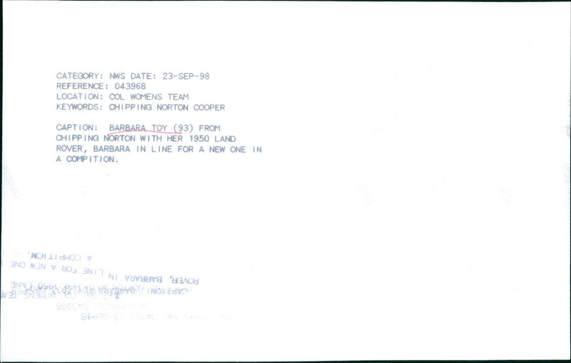 Barbara Toy - Vintage Photograph