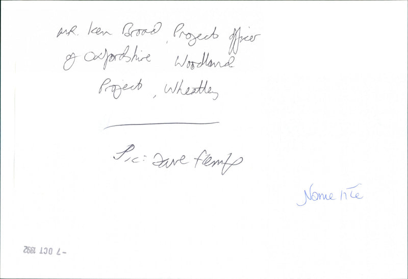 Ken Broad - Vintage Photograph