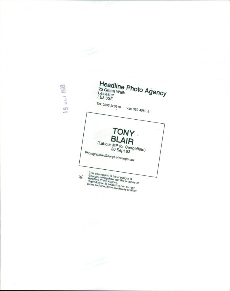 Tony Blair - Vintage Photograph