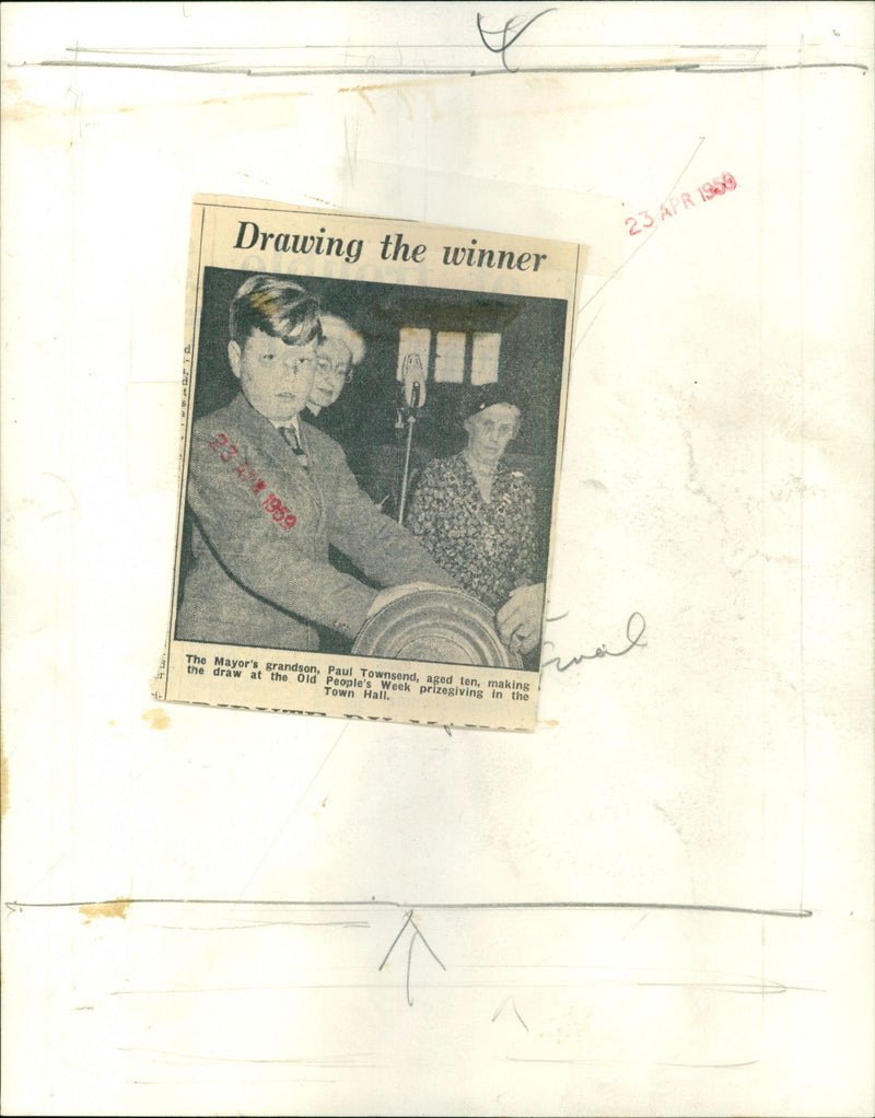 Drawing the winner - Vintage Photograph