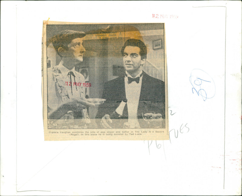 Frankie Vaughan and Ted Lune - Vintage Photograph