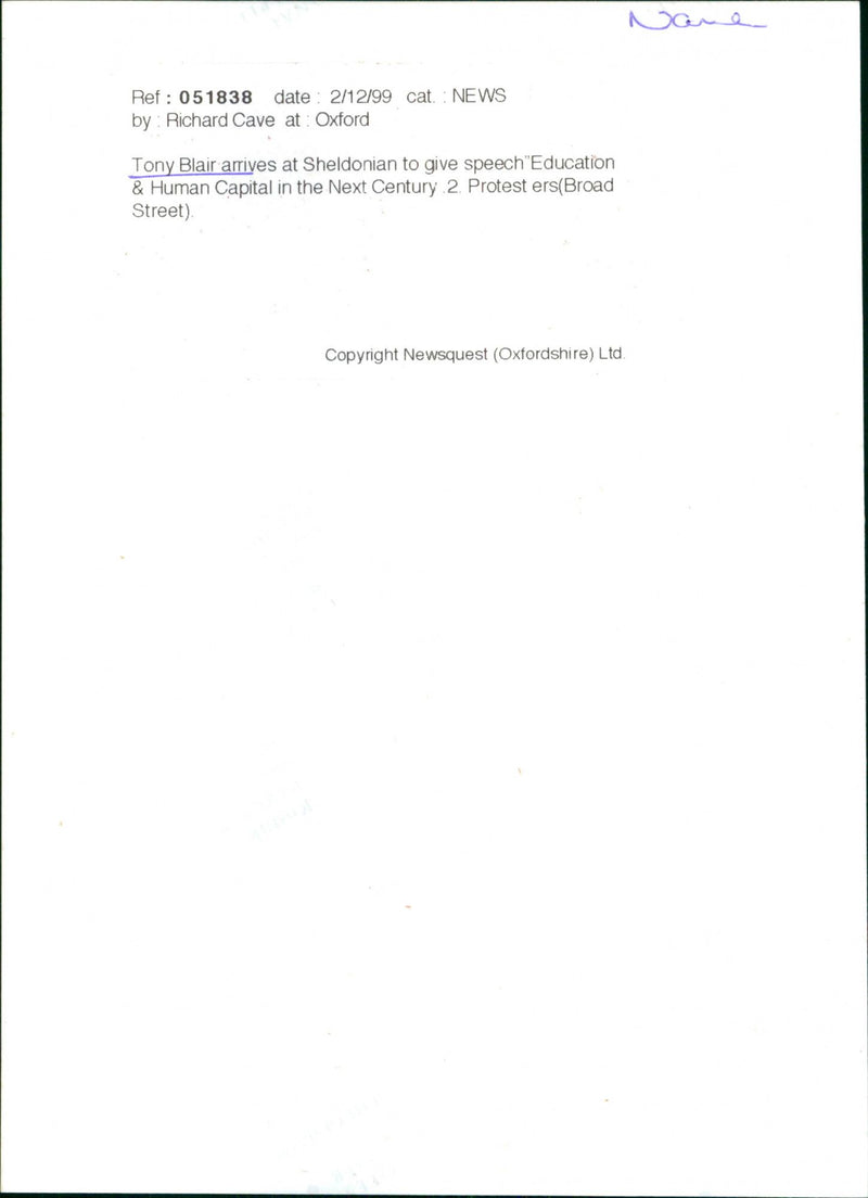 Tony Blair - Vintage Photograph