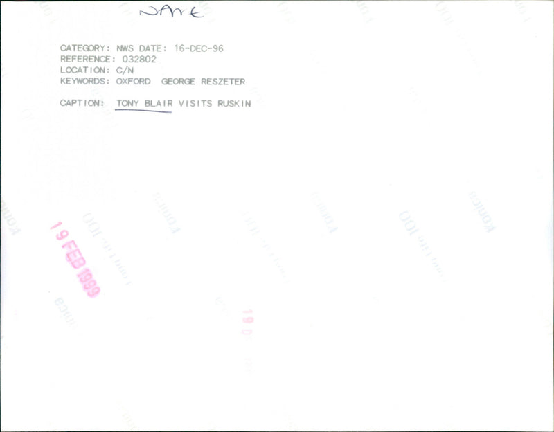 Tony Blair - Vintage Photograph