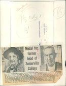 Dame Janet Vaughan left and right Mr A.G Ogston the president of trinity - Vintage Photograph